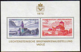 1972-Liechtenstein (MNH=**) Foglietto S.2v."Vedute Paesaggistiche"catalogo Euro  - Neufs