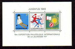 1969-Lussemburgo (MNH=**) Foglietto S.3v."Esposizione Filatelica Gioventu'"catal - Sonstige & Ohne Zuordnung