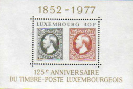 1977-Lussemburgo (MNH=**) Foglietto S.1v."Anniversario Poste"catalogo Euro7 - Sonstige & Ohne Zuordnung