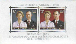 1978-Lussemburgo (MNH=**) Foglietto S.2v."Nozze D'argento Granduchi"catalogo Eur - Altri & Non Classificati