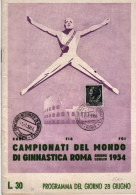 1954-ROMA Concorso Interno Ginnastica Annullo Speciale (1.7) Su Pieghevole Con P - Publicités