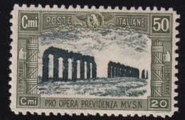 1928-Italia (MLH=*) 50c. Milizia II° (221) - Mint/hinged