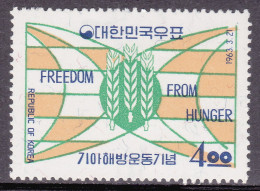 1963-Corea Del Sud (MNH=**) S.1v."Campagna Mondiale Contro La Fame" - Corea Del Sur