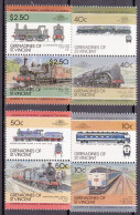 1985-Grenadine Di St.Vincent (MNH=**) S.8v."Locomotive" - St.Vincent Und Die Grenadinen