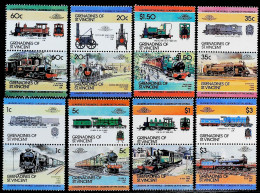 1986-Grenadine Di St.Vincent (MNH=**) S.16v."Locomotive" - St.Vincent Und Die Grenadinen