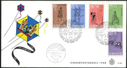 1968-Suriname S.5v."A Favore Dell'infanzia"su Fdc Illustrata - Surinam