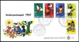 1967-Suriname S.5v."A Favore Dell'infanzia"su Fdc Illustrata - Surinam