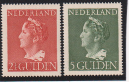 1946-Olanda (MNH=**) 2 Alti Valori Regina Guglielmina - Nuovi