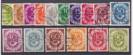 1951-Germania (O=used) S.16v. Cifra E Corno - Usados