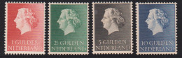 1954-Olanda (MNH=**) S.4 Valori Regina Giuliana - Ungebraucht