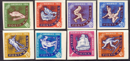 1964-Romania (MNH=**) S.8v.non Dentellati " Olimpiadi Invernali Di Innsbruck" - Other & Unclassified