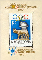 1960-Ungheria (MNH=**) Foglietto S.1v." Olimpiadi Di Roma"cat.Yvert 2010 Euro 30 - Sonstige & Ohne Zuordnung