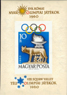 1960-Ungheria (MNH=**) Foglietto S.1v.non Dentellato " Olimpiadi Di Roma"cat.Yve - Autres & Non Classés