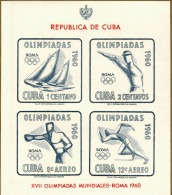 1960-Cuba (MNH=**) Foglietto S.4v." Olimpiadi Di Roma" - Other & Unclassified