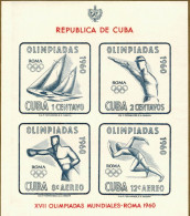 1960-Cuba (MNH=**) Foglietto S.4v." Olimpiadi Di Roma" - Autres & Non Classés