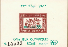 1960-Afghanistan (MNH=**) Foglietto S.1v." Olimpiadi Di Roma" - Afganistán