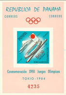 1964-Panama (MNH=**) Foglietto S.1v.non Dentellato " Olimpiadi Di Tokyo" - Panama