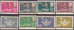 1964-Paraguay (MNH=**) S.8v.non Dentellati "commemorazione Giochi Olimpici Pierr - Paraguay
