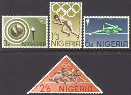 1964-Nigeria (MNH=**) S.4v." Olimpiadi Di Tokyo" - Nigeria (1961-...)