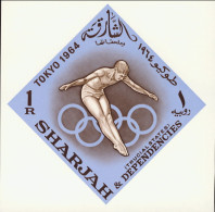 1964-Sharjah (MNH=**) Foglietto 1r."Olimpiadi Di Tokyo" - Schardscha