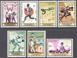 1964-Guinea (MNH=**) S.7v." Olimpiadi Di Tokyo" - Guinee (1958-...)