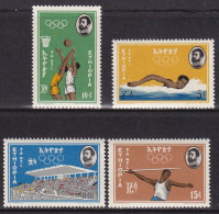 1964-Etiopia (MNH=**) S.4v." Olimpiadi Di Tokyo" - Ethiopie