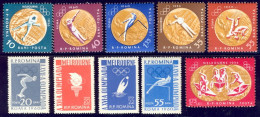 1961-Romania (MNH=**) S.10v."Medaglie Olimpiche"cat.Yvert Euro 9.50 - Altri & Non Classificati