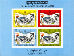 1964-Giordania (MNH=**) Foglietto S.4v.non Dentellati " Olimpiadi Di Tokyo" - Jordanien