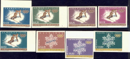 1963-Paraguay (MNH=**) S.8v.non Dentellati "storia Dei Giochi Olimpici Invernali - Paraguay
