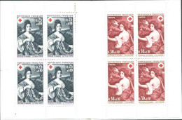 1968-Francia (MNH=**) Libretto Quattro Serie Otto Valori "Pro Croce Rossa Quadri - Unused Stamps