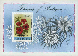 1978-Antigua (MNH=**) Foglietto S.1v."fiori"cat.Yvert Euro 4 - Antigua En Barbuda (1981-...)