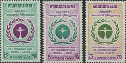 1972-Khmere Rep. (MNH=**) S.3v."prima Conferenza Delle Nazioni Unite Sull'ambien - Andere-Azië