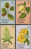 1981-Samoa (MNH=**) S.4v."Natale,fiori" - Samoa