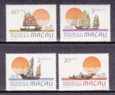 1984-Macao (MNH=**) S.4v."PhilaKorea Ed Imbarcazioni Da Pesca" - Unused Stamps