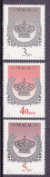 1984-Macao (MNH=**) S.3v."Stemma Emblema Tratto Dalla Prima Emissione Filatelica - Ungebraucht