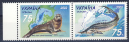2002-Ucraina (MNH=**) Serie 2 Valori Animali - Ukraine