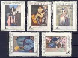 1982-Cecoslovacchia (MNH=**) Serie 5 Valori Arte Dipinti - Sonstige & Ohne Zuordnung