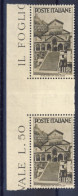 1946-Italia (MNH=**) L.1 Repubbliche Medioevali Con Interspazio Di Gruppo - 1946-60: Nieuw/plakker