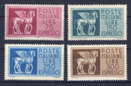 1968-Italia (MNH=**) Espresso 4 Valori Cavallo Alato - 1946-60: Nieuw/plakker