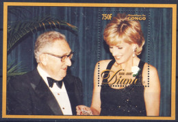 1998-Congo (MNH=**) Foglietto Diana Kissinger - Altri & Non Classificati