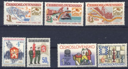 1984-Cecoslovacchia (MNH=**) 3 Serie 7 Valori - Autres & Non Classés