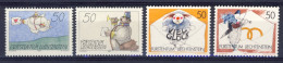 1983-Liechtenstein (MNH=**) Serie 4 Valori Francobolli Messaggio - Ongebruikt