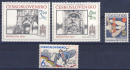 1986-Cecoslovacchia (MNH=**) 3 Serie 4 Valori - Autres & Non Classés