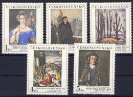 1985-Cecoslovacchia (MNH=**) Serie 5 Valori Arte - Other & Unclassified