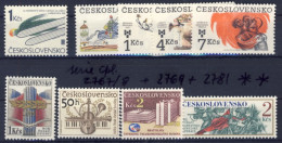1983/4-Cecoslovacchia (MNH=**) 6 Serie 9 Valori - Other & Unclassified