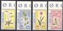 1988-Faeroer (MNH=**) Serie 4 Valori Flora - Faroe Islands