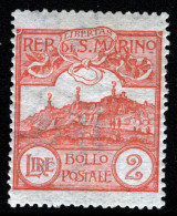 1921-San Marino (MNH=**) L.2 Vedute - Unused Stamps