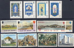 1975/7-Isola Di Man (MNH=**) 4 Serie 12 Valori - Isle Of Man