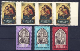 1969-Barbuda (MNH=**) 2 Serie 7 Valori Natale - Antigua E Barbuda (1981-...)