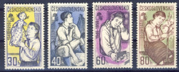 1959-Cecoslovacchia (MNH=**) Serie 4 Valori Giovani Pioneri - Sonstige & Ohne Zuordnung